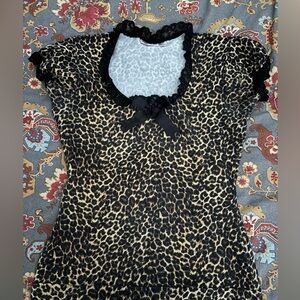 Deadly Dames by Micheline Pitt leopard print top